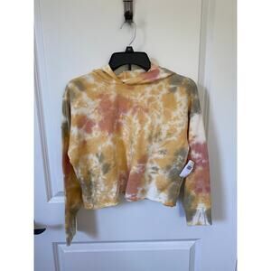 Old Navy Girls Cropped Hooded Shirt Size L 10-12